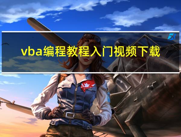 vba编程教程入门视频下载的相关图片