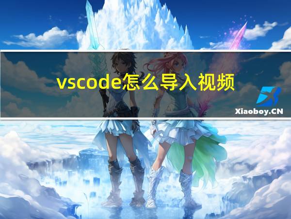 vscode怎么导入视频的相关图片