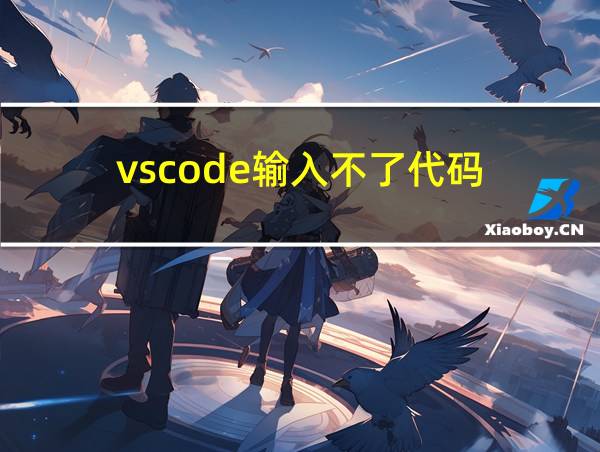 vscode输入不了代码的相关图片