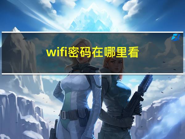 wifi密码在哪里看的相关图片