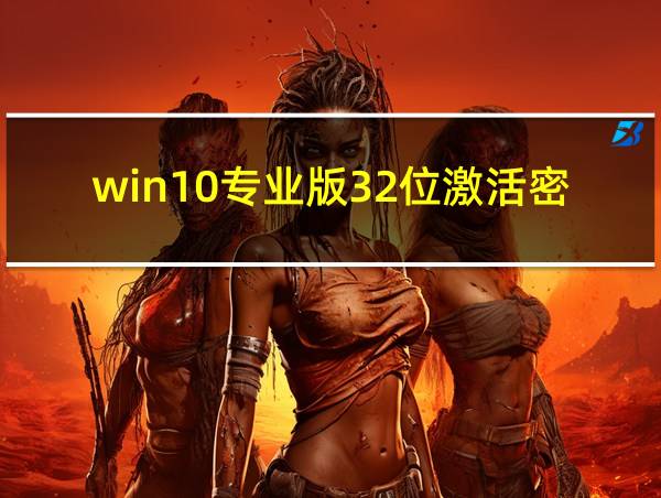 win10专业版32位激活密钥的相关图片