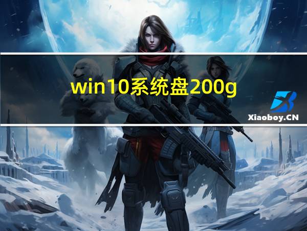 win10系统盘200g的相关图片