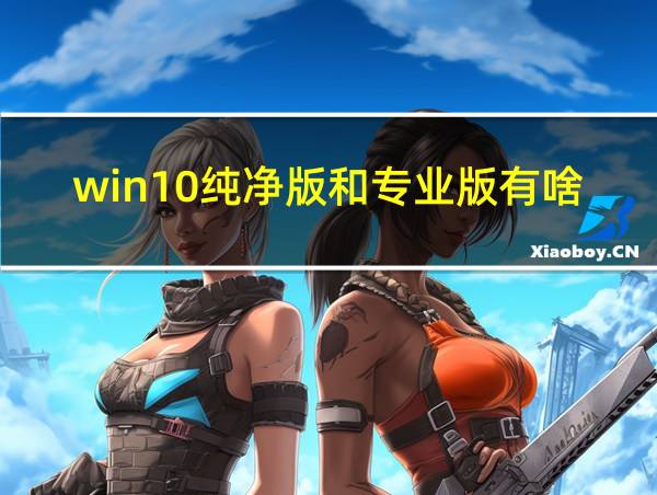 win10纯净版和专业版有啥区别的相关图片