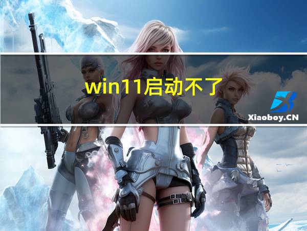 win11启动不了的相关图片