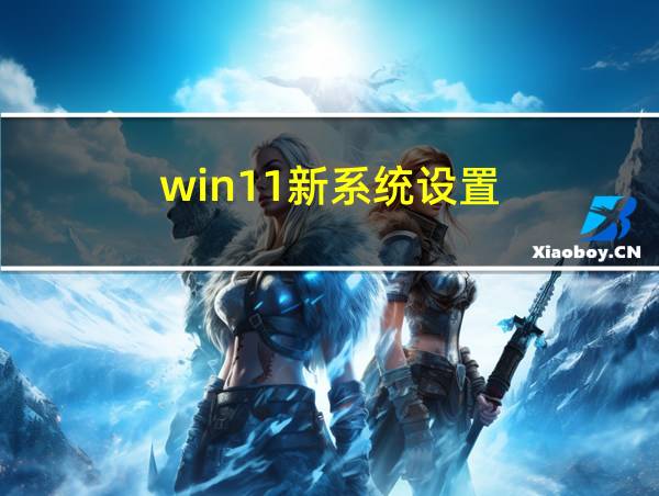 win11新系统设置的相关图片