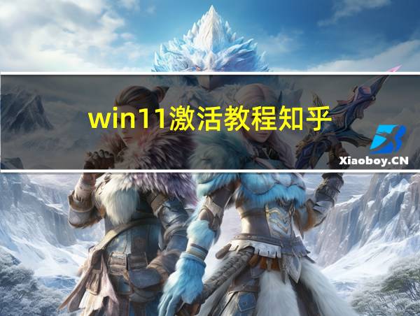 win11激活教程知乎的相关图片