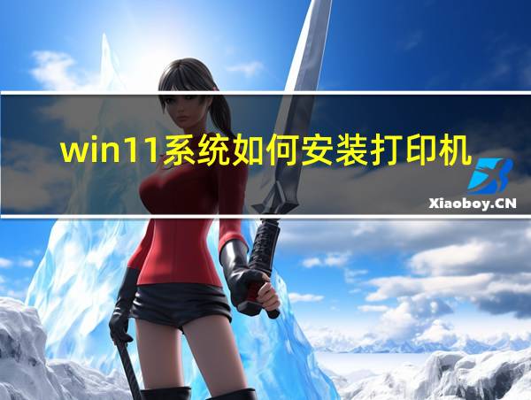 win11系统如何安装打印机驱动的相关图片