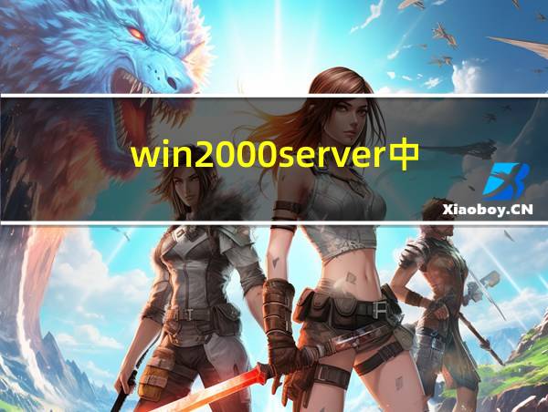 win2000server中文版的相关图片