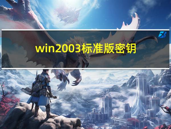 win2003标准版密钥的相关图片