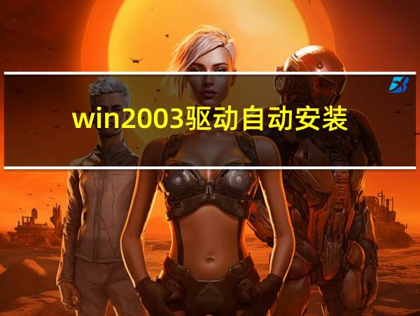 win2003驱动自动安装的相关图片