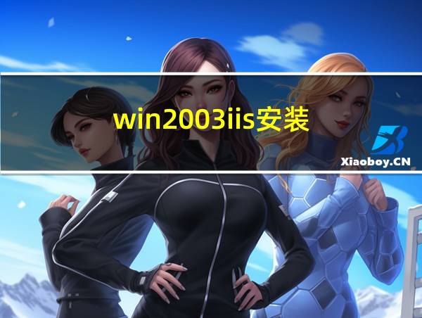 win2003iis安装的相关图片