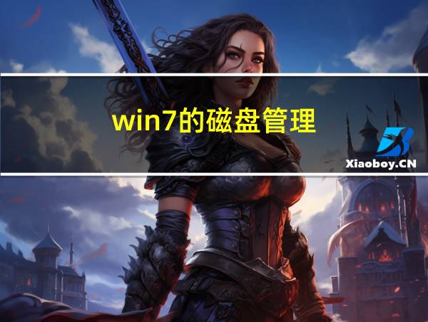 win7的磁盘管理的相关图片