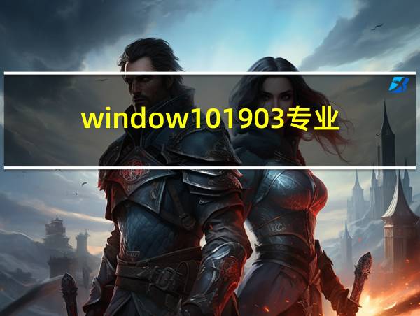 window101903专业版的相关图片