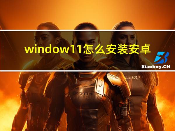 window11怎么安装安卓软件的相关图片