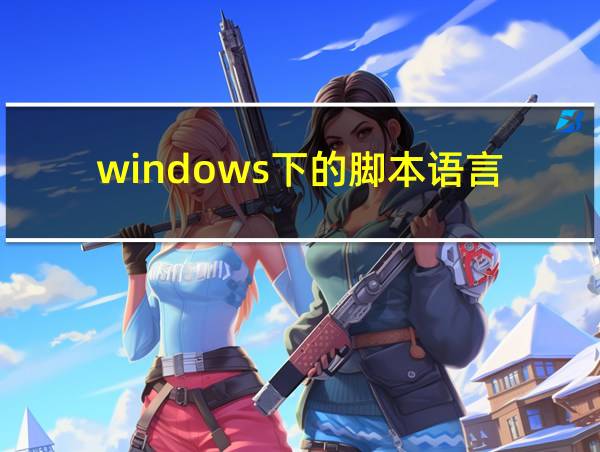 windows下的脚本语言的相关图片