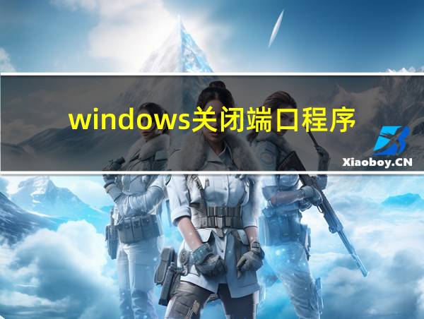 windows关闭端口程序的相关图片