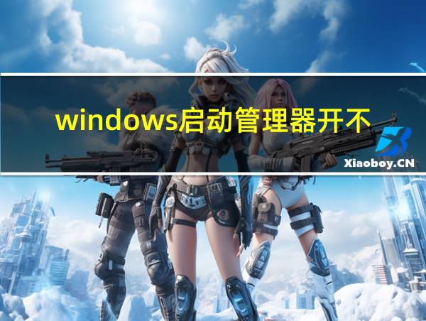 windows启动管理器开不了机的相关图片