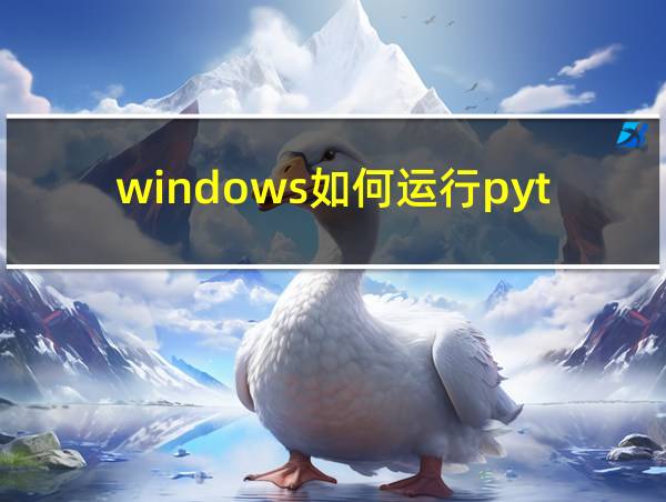 windows如何运行python程序的相关图片