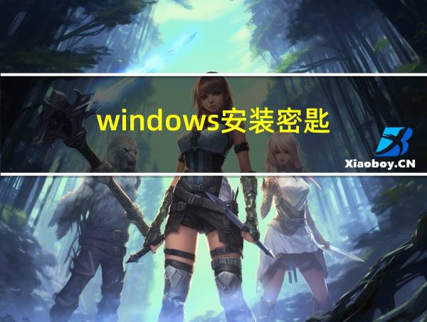 windows安装密匙的相关图片