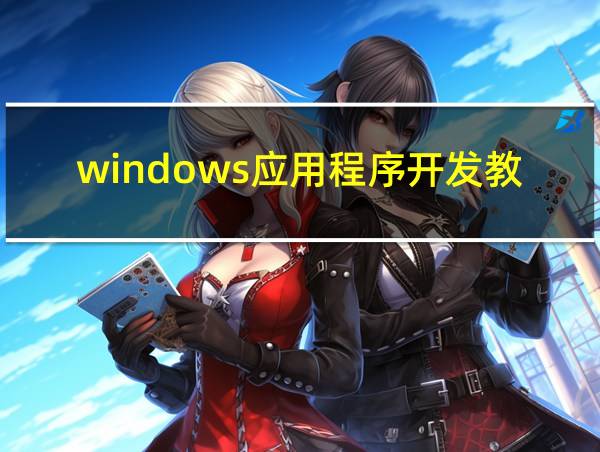 windows应用程序开发教程的相关图片