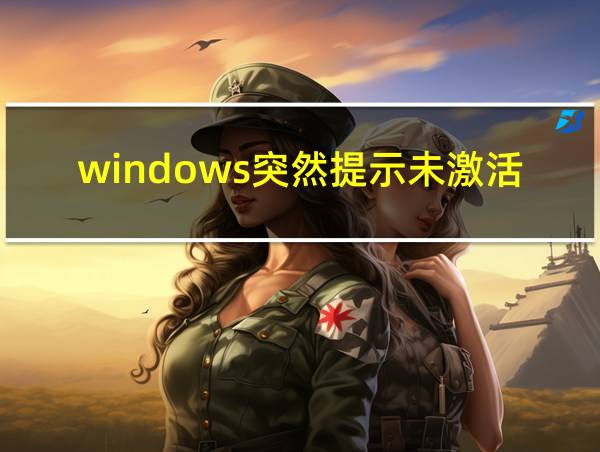 windows突然提示未激活的相关图片