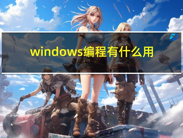 windows编程有什么用的相关图片