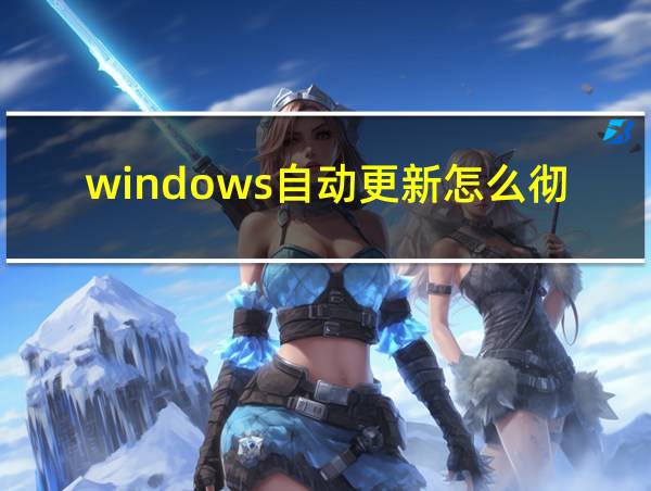 windows自动更新怎么彻底关闭的相关图片