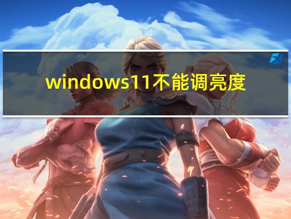 windows11不能调亮度的相关图片