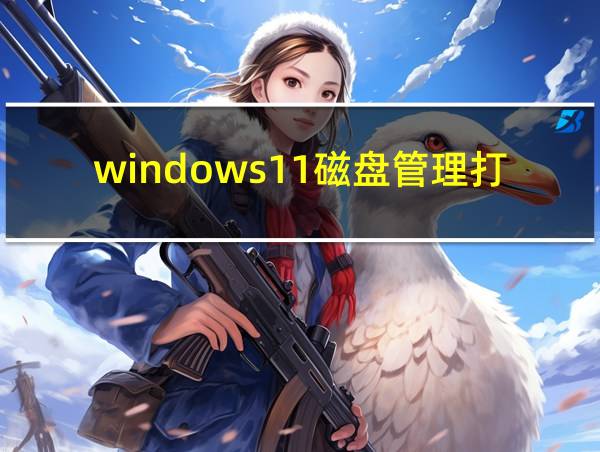 windows11磁盘管理打不开的相关图片