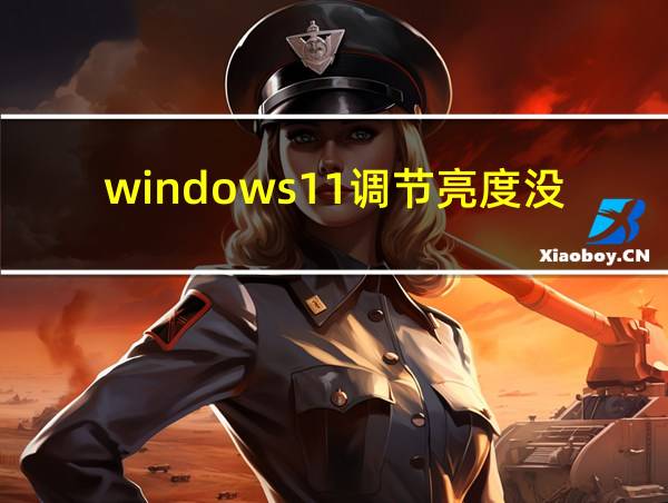 windows11调节亮度没反应的相关图片