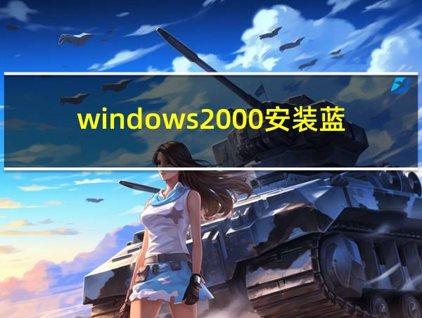 windows2000安装蓝屏的相关图片