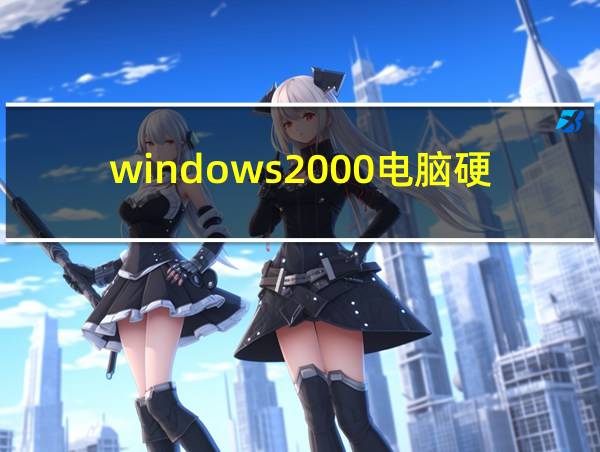 windows2000电脑硬盘id的相关图片