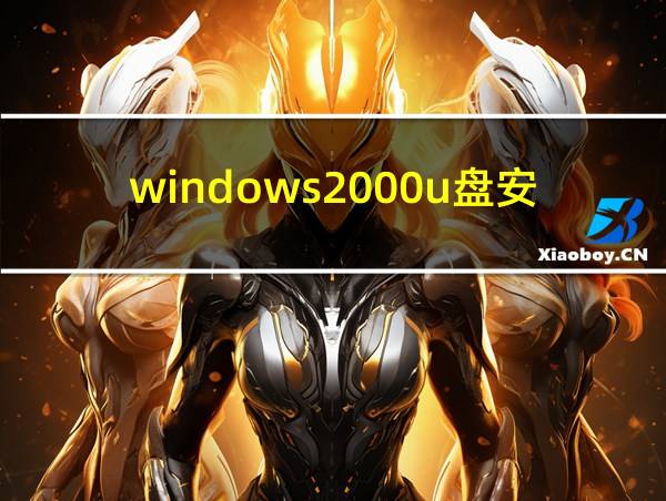 windows2000u盘安装的相关图片