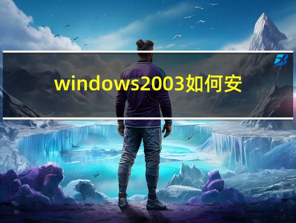 windows2003如何安装的相关图片