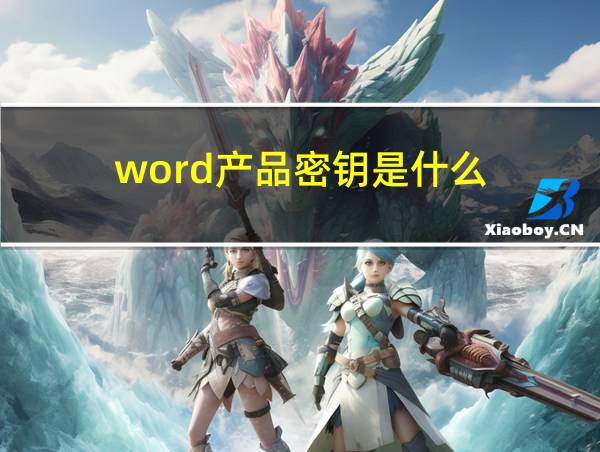 word产品密钥是什么的相关图片