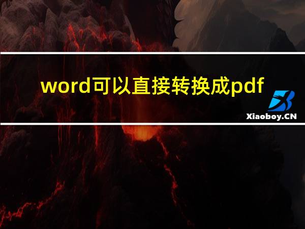 word可以直接转换成pdf格式吗的相关图片