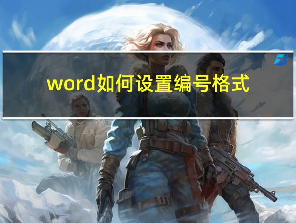 word如何设置编号格式的相关图片