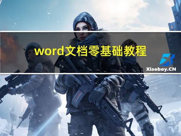 word文档零基础教程的相关图片