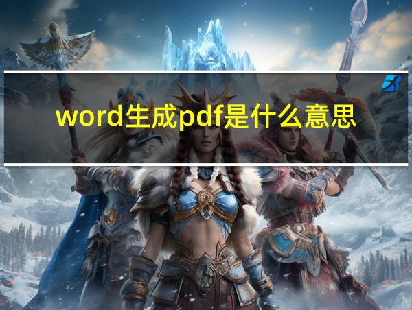 word生成pdf是什么意思的相关图片