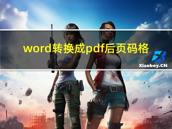 word转换成pdf后页码格式不对的相关图片