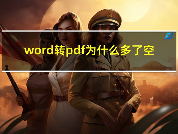 word转pdf为什么多了空白页的相关图片