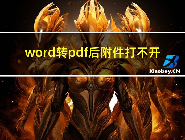 word转pdf后附件打不开的相关图片