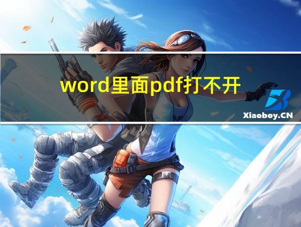 word里面pdf打不开的相关图片