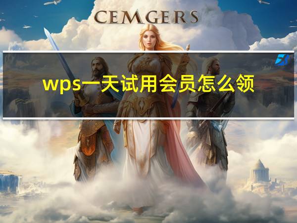 wps一天试用会员怎么领的相关图片