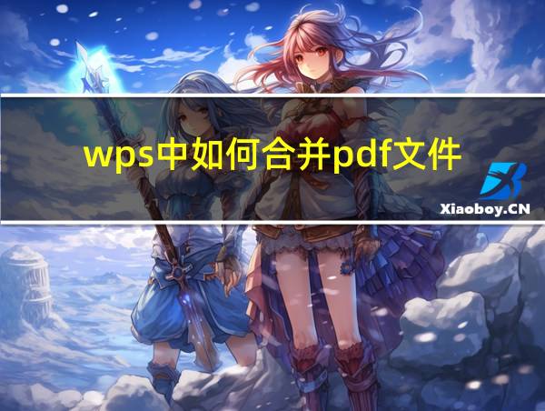 wps中如何合并pdf文件的相关图片