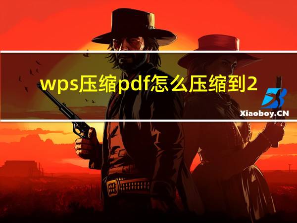 wps压缩pdf怎么压缩到2m以内的相关图片