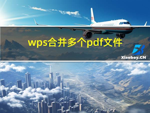 wps合并多个pdf文件的相关图片