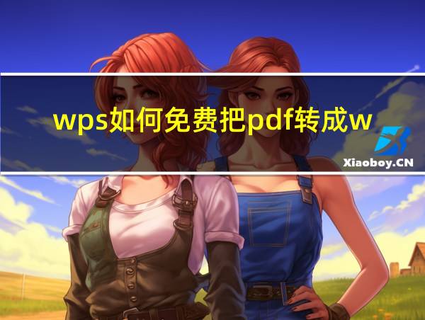 wps如何免费把pdf转成word的相关图片