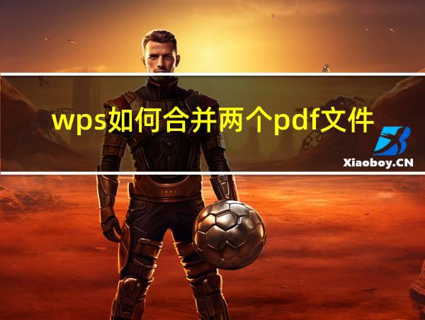 wps如何合并两个pdf文件为一个文件的相关图片