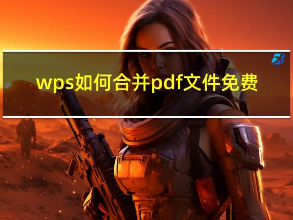 wps如何合并pdf文件免费的相关图片